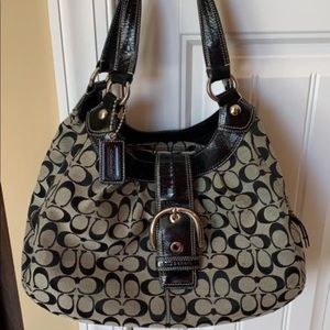 Black Coach Purse with Wallet and Checkbook